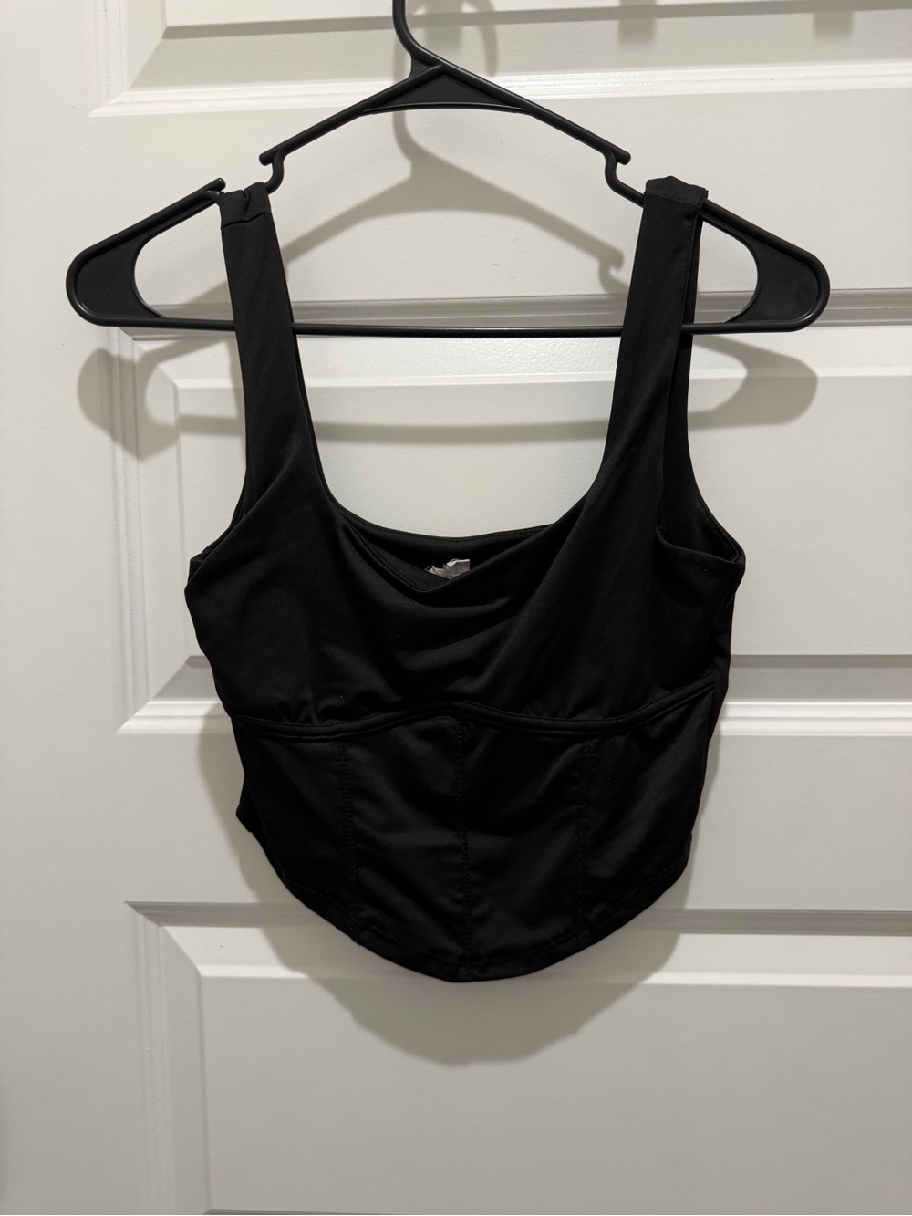 Women’s Black Tank Top — Sleek Scoop Neck
